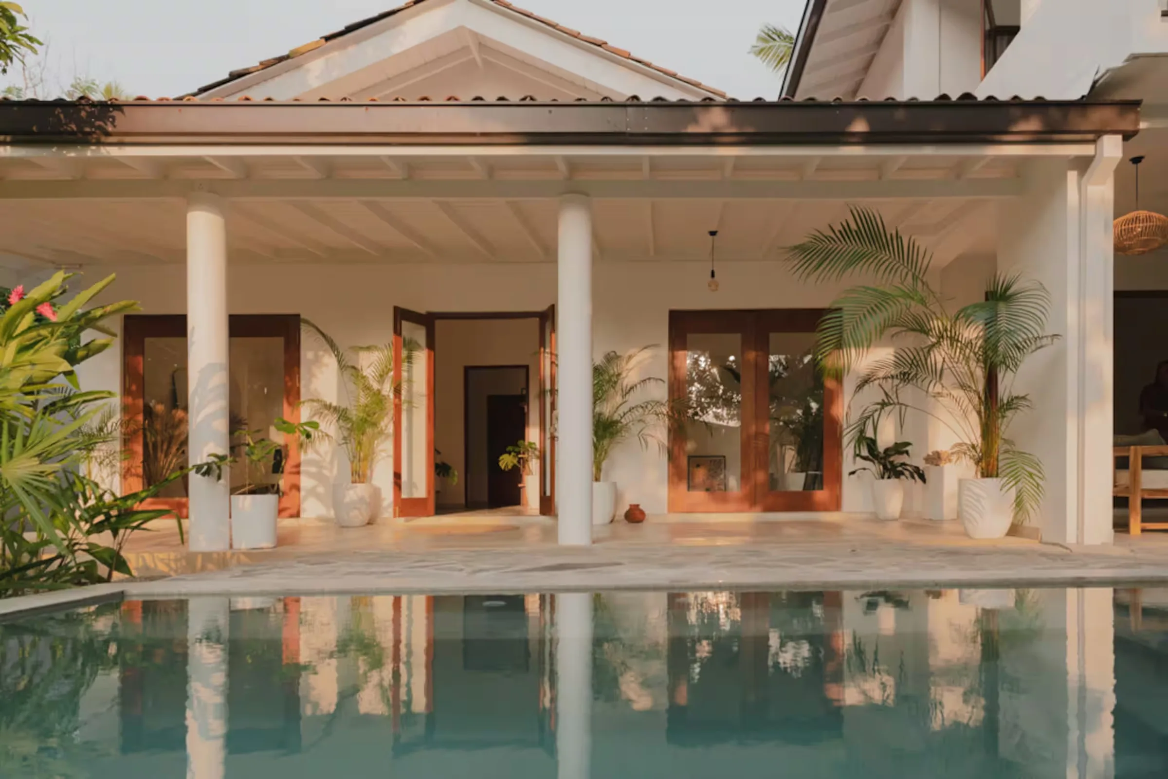 The pool and veranda at Arana Villa, Ahangama, Sri Lanka